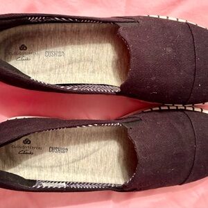 Clarks Cloudsteppers Black Espadrilles 9.5 New